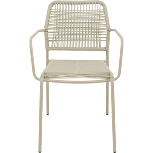 Chaise de jardin avec accoudoirs Madagascar beige Kare Design