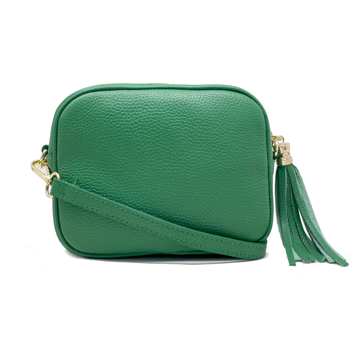 Chicca Borse - Tracollina Clutch Donna in Vera Pelle - Colore Verde