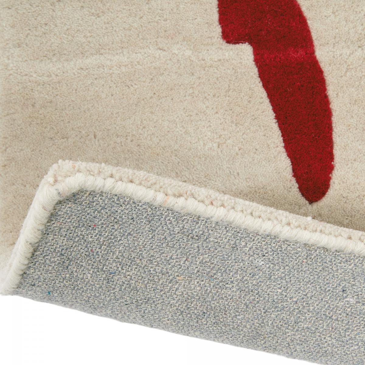 Tapis salon et chambre fait à la main en laine motif floral KAMA