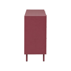 Commode décor bois et métal 6 tiroirs ELLIE