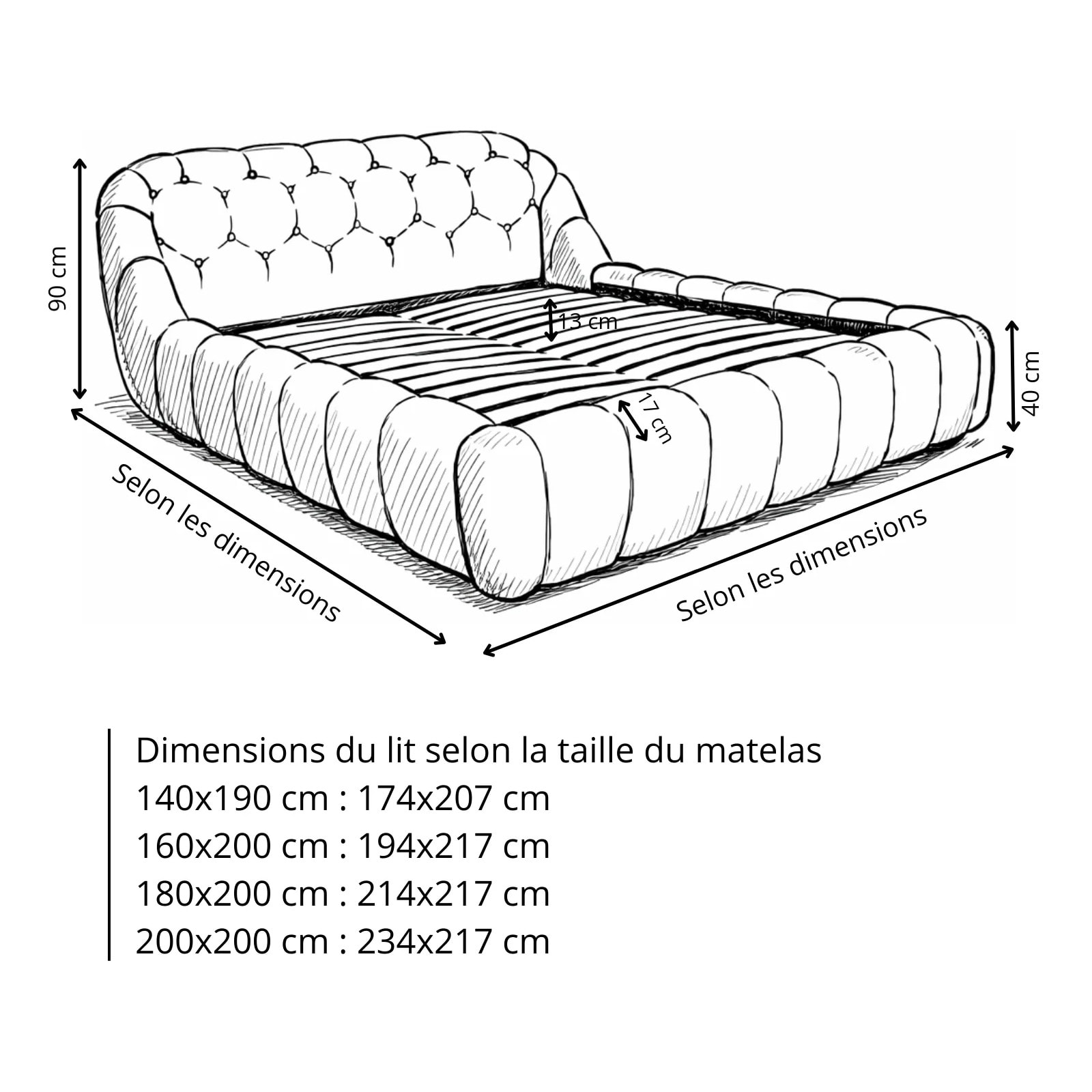 Lit coffre Bubble avec tête de lit en tissu bouclette blanc