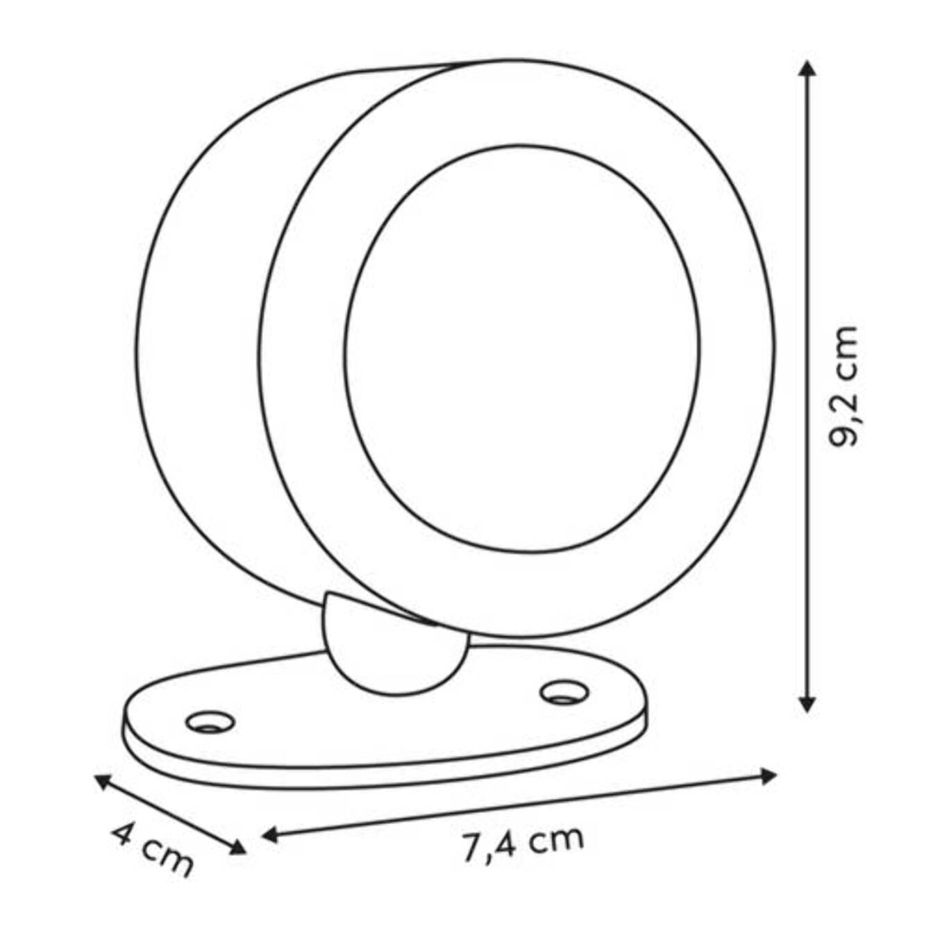 Lampe LED amovible à batterie marron