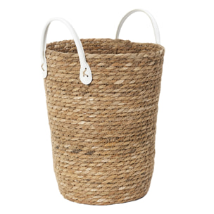Panier Tresse Anses Imitation Cuir X3