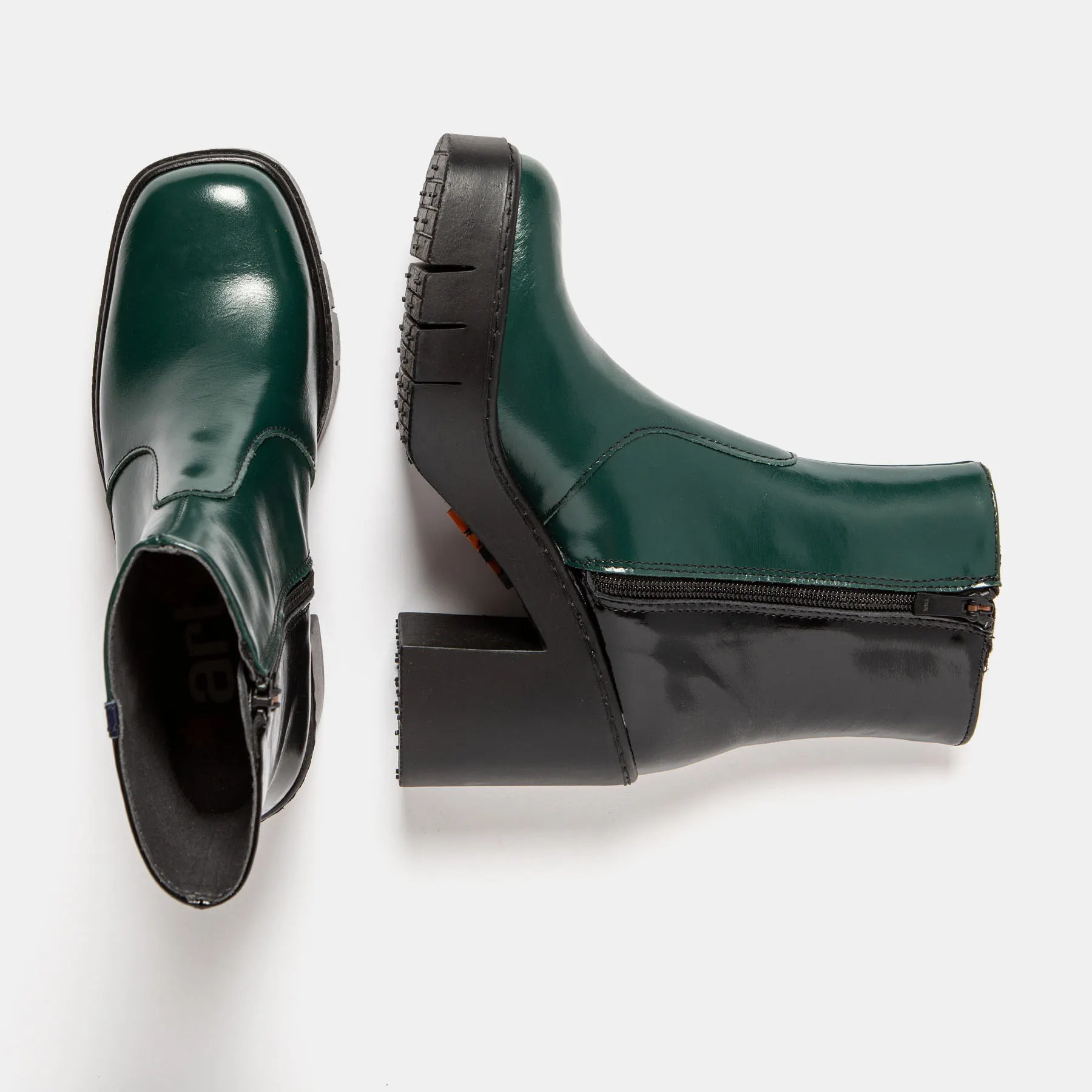 Botines con tacón 1974 NAPPA SHINNY JUNGLE-BLACK/BERNA color Jungle-black