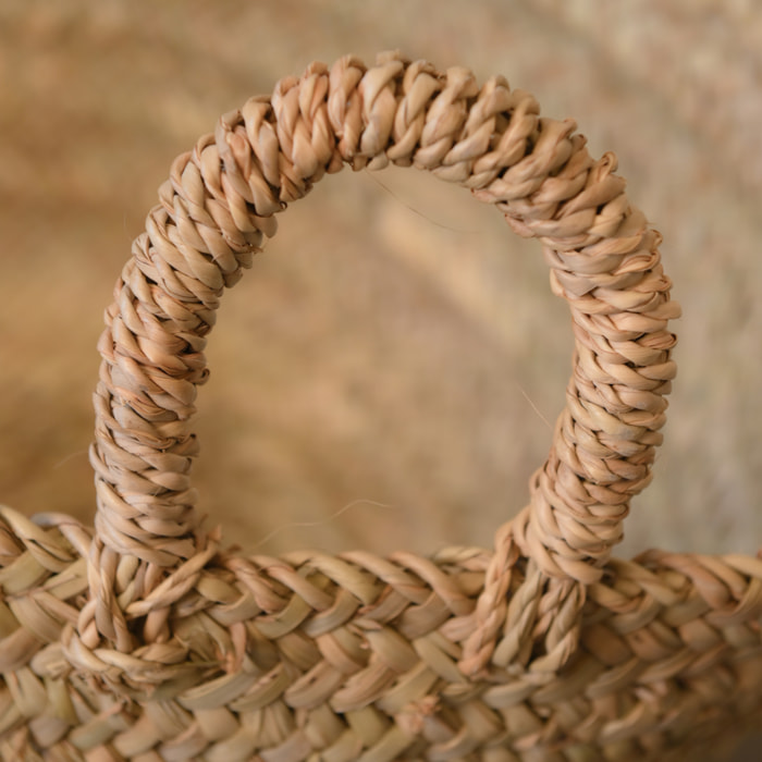 Panier rond bas XL - Naturel