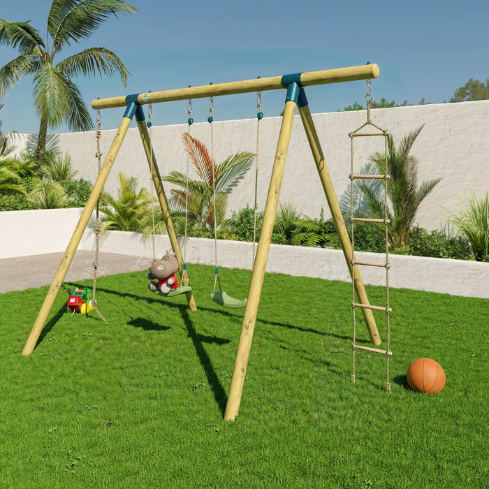 Portique bois 2,30 m Topwood ALTI 2 - 4 enfants
