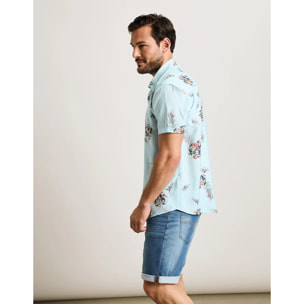 Camisa Manga Corta Azul Celeste - Chofy