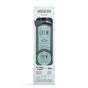 Crew Styling - Coffret Shampoing Pré-Coiffant Fiber 250 ml + Cire Fiber Classic 50g