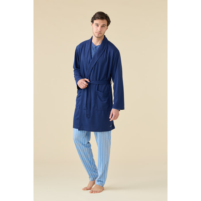Vestaglia uomo estivo in cotone articolo navy dot. Noidinotte