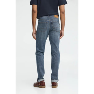 Vaquero azul medio de corte slim con logo Polo Club