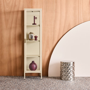 Buffet de rangement acier et verre trempé 1 porte 160cm ARKANSAS