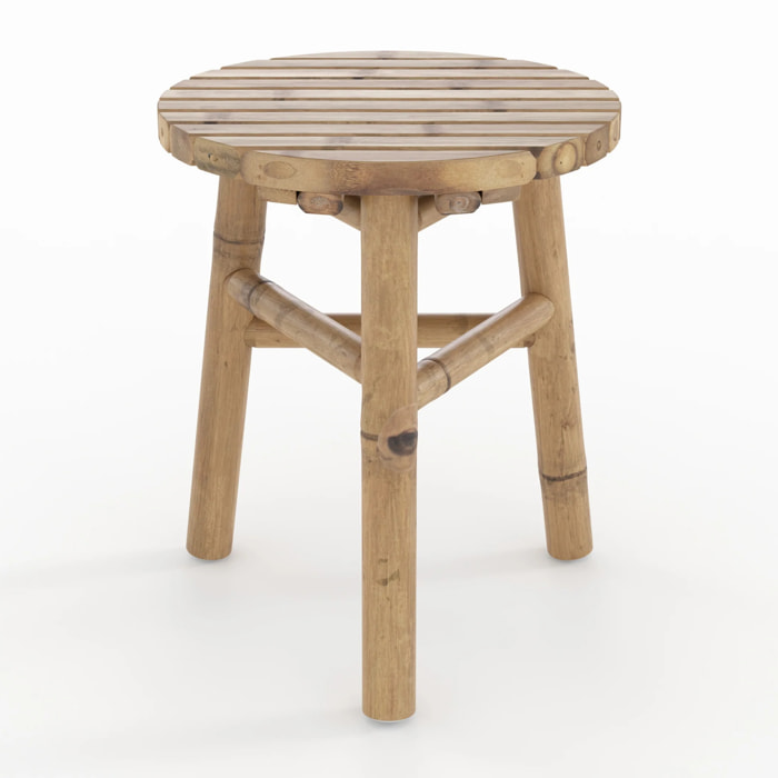 Tabouret de jardin en bambou H38 cm - Eli