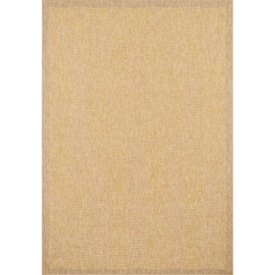 Tapis naturel motif jaune