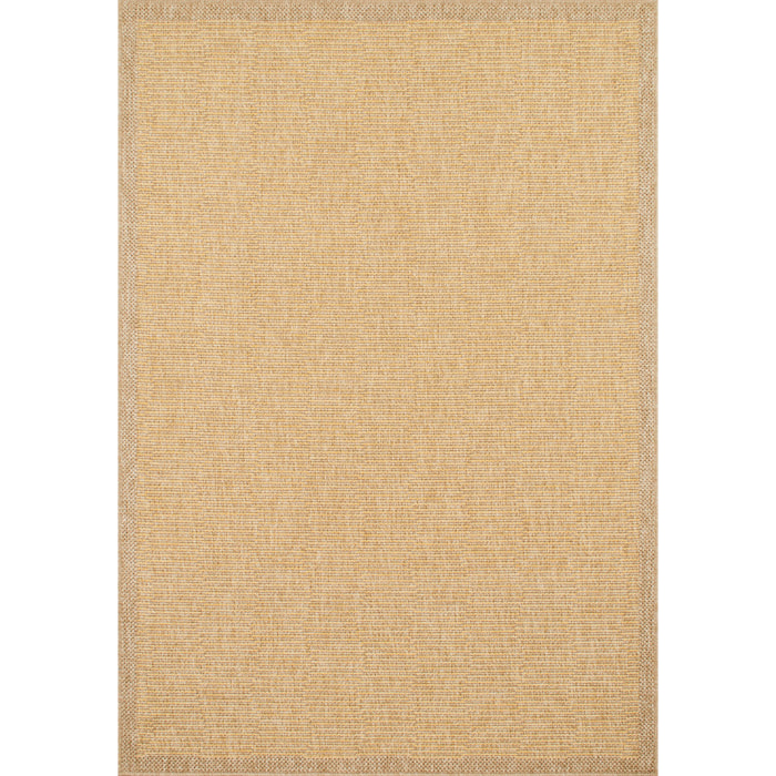 Tapis naturel motif jaune