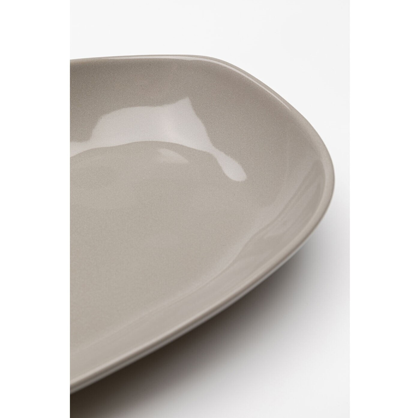 Assiettes creuses Organic 25cm taupe set de 4 Kare Design