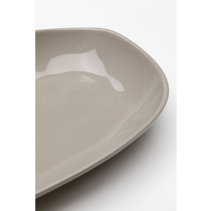 Assiettes creuses Organic 25cm taupe set de 4 Kare Design