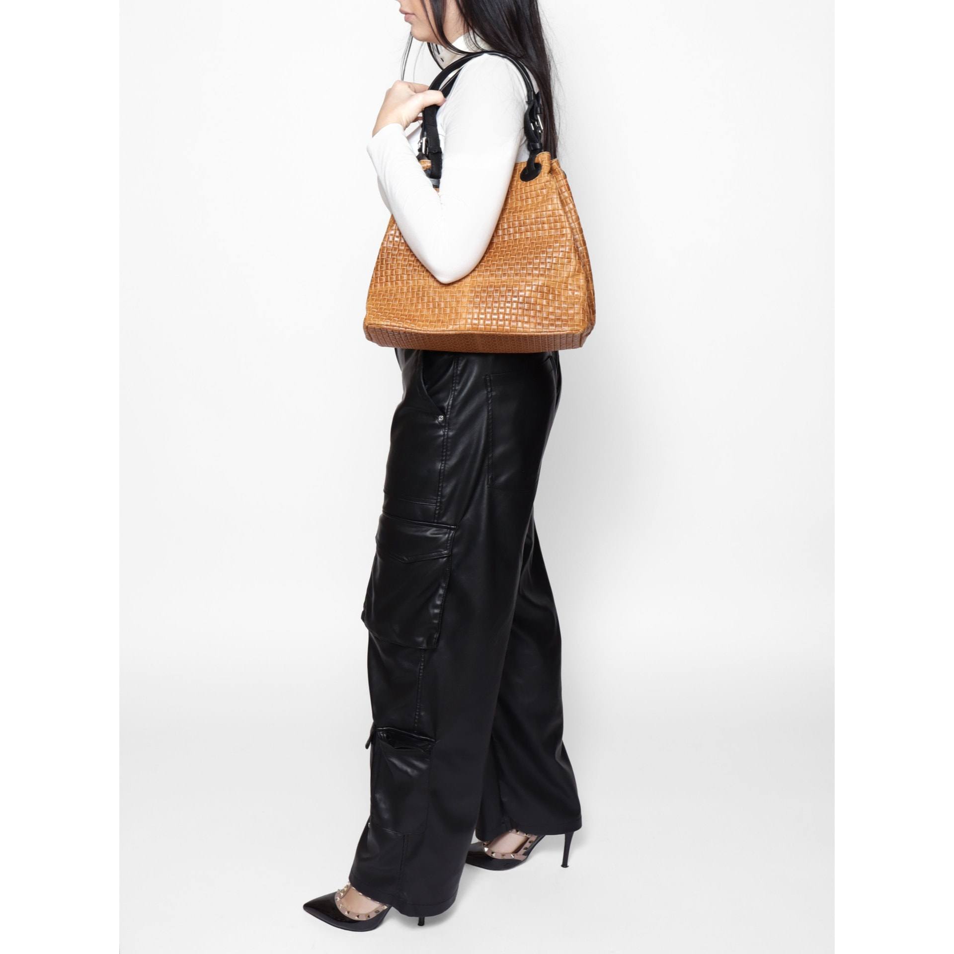 Borsa Shopper da donna - Modello Araminta - Vera Pelle - 32.0 x 29.0 x 17.0 cm