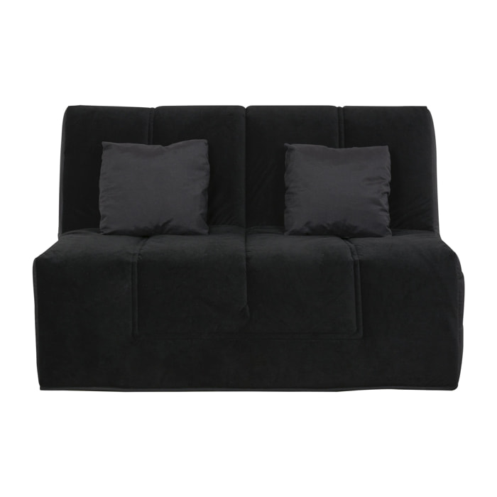 Banquette slyde, 160x200, matelas Dunlopillo, angel noir