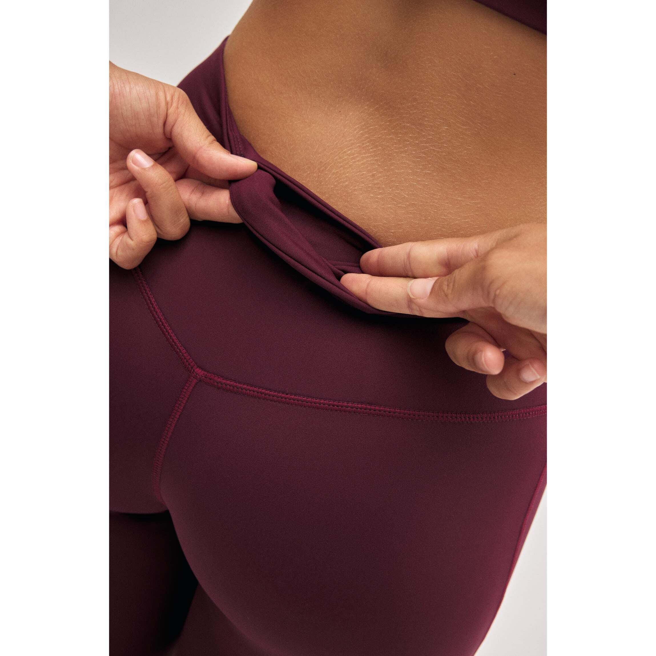 Leggings sportivi effetto push-up bordeaux
