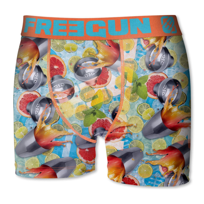 calzoncillo boxer freegun modelo limacocktail para niño naranja