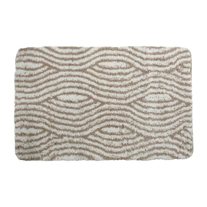 Tapis de bain Microfibre 50x80cm Wave Taupe MSV