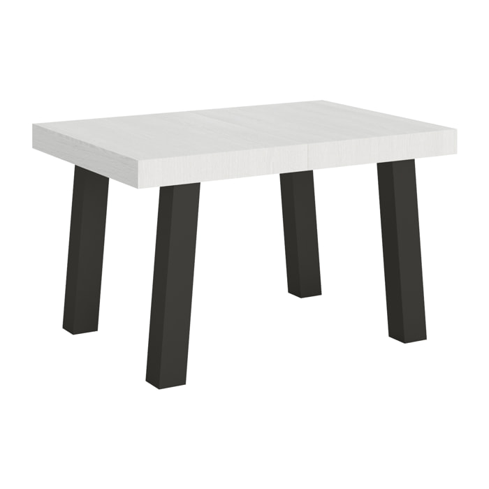 Tavolo allungabile 90x140/400 cm Bridge bianco frassino telaio Antracite
