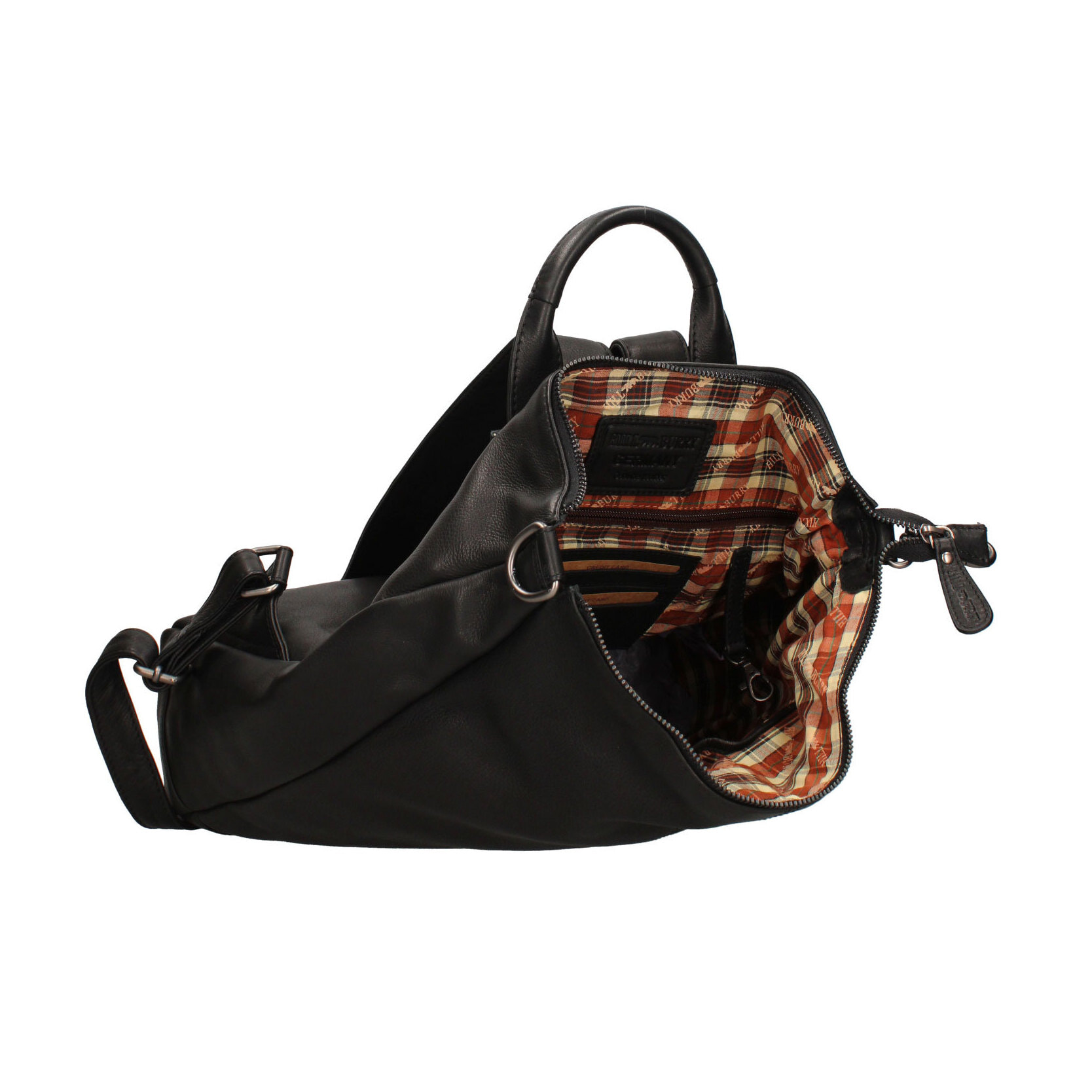 Borsa a mano convertibile in zaino  da uomo In Vera pelle Made in Italy 32x39x10 cm