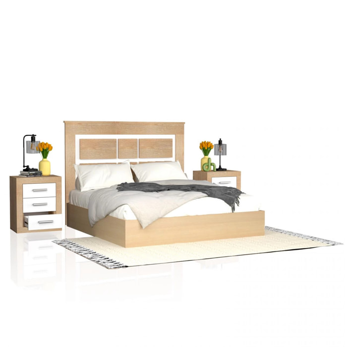 Cabecero con mesitas Kira Cambria - Blanco