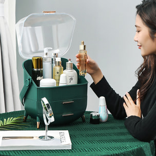 Organizer per cassetti per trucchi e cosmetici. A prova di polvere e acqua. Realizzato in polistirene ad alto impatto, alta resistenza.