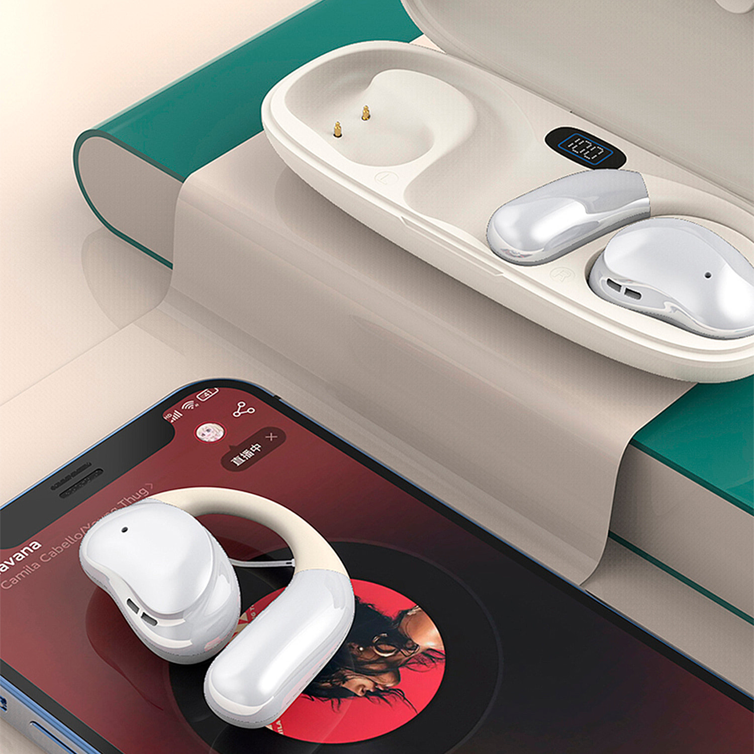 Cuffie YJ11 con Bluetooth 5.4 Tecnologia OWS con traduttore AI.