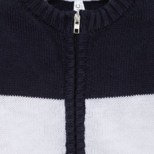 TRICOT COTONE BIANCO/BLU