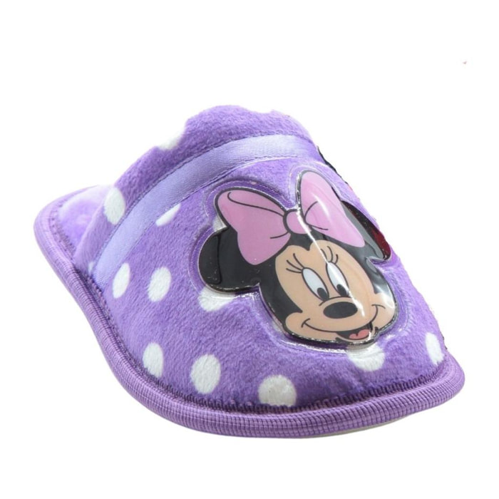 Ciabatte Pantofola Minnie Pois viola Lei Disney Viola