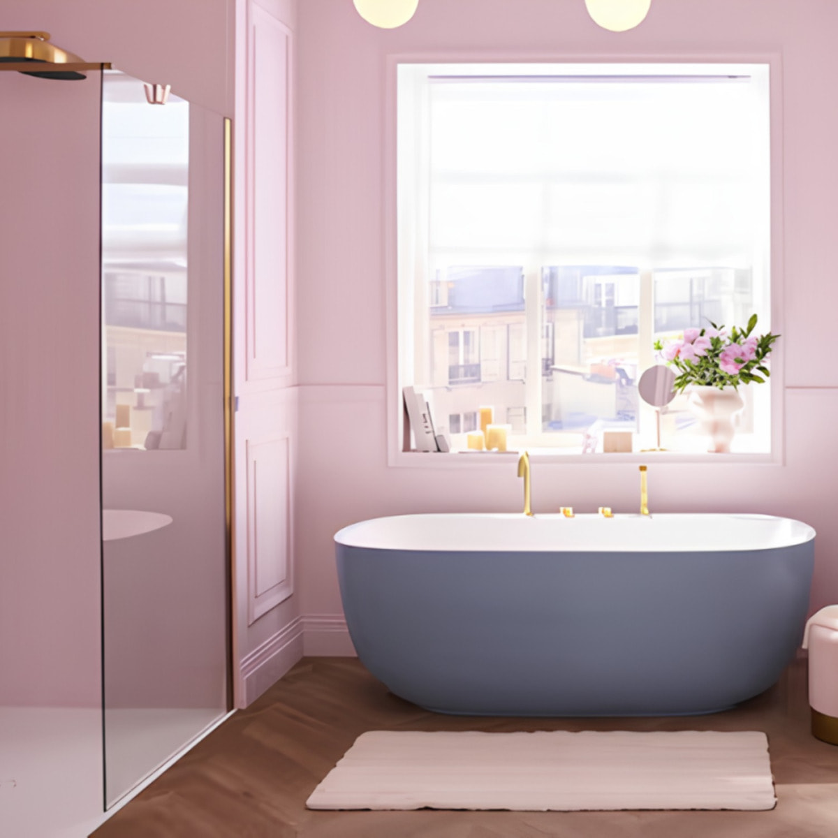 Baignoire îlot 170 x 80 cm Bastille Laque satinée Aigue marine