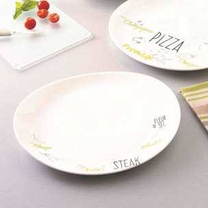 Plato para carne blanco decorado 30 cm Friend's Time - Luminarc