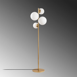 Lampadaire vintage doré - 4 lampes SOLENE