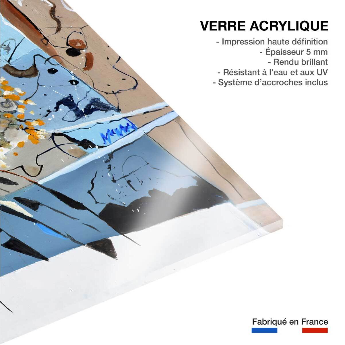 Tableau collage arlesienne Tableau plexiglas