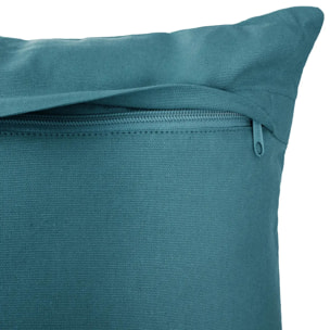 Coussin motifs "Otto" bleu canard 30x50cm