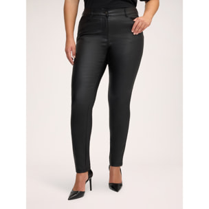 Fiorella Rubino - Pantaloni skinny effetto spalmato - Nero
