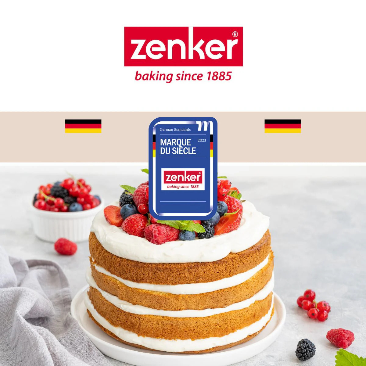 Cercle à pâtisserie pour trancher les gâteaux en étages 26 à 28 cm Zenker Smart Pastry