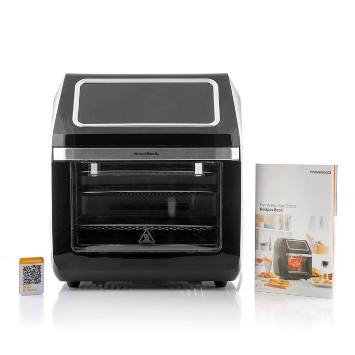 Friteuse à Air InnovaGoods Fryinn Pro Max 12000 Noir 1800 W 12 L Acier inoxydable