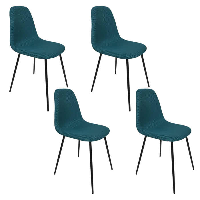 Chaise Atome Bleu - Lot De 4