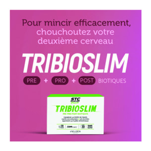STC NUTRITION - Tribioslim - Complément Alimentaire favorisant la perte de poids - Action 360° sur la Flore Intestinale et le Métabolisme - Pré-Pro-Post Biotiques - Cure de 30j