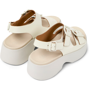 Sandalias - CAMPER Tasha - Blanco - Cuero liso