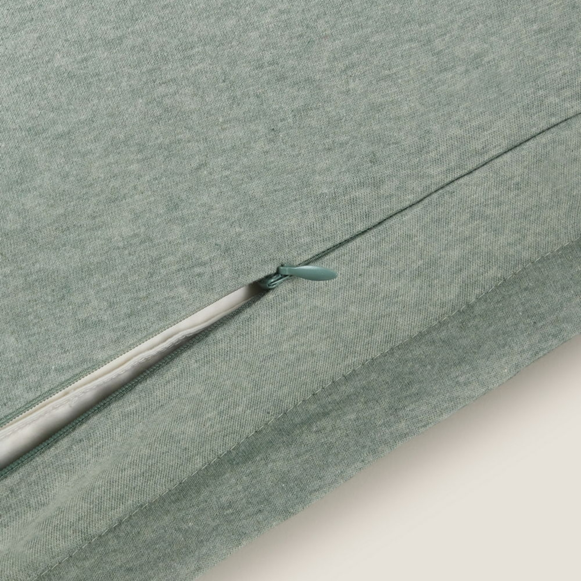 Funda cojín punto algodón sostenible Punto color verde Punto de algodón