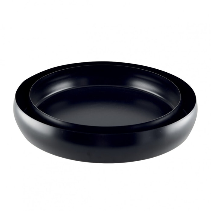 Set de 2 plateaux ronds noir mat 26cm-36cm