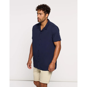 Camisa Manga Corta Azul Marino - Atimo