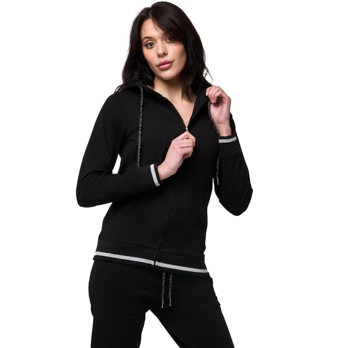 Tuta da donna con Felpe con cappuccio e zip e joggers non Felpeta Leone Bright