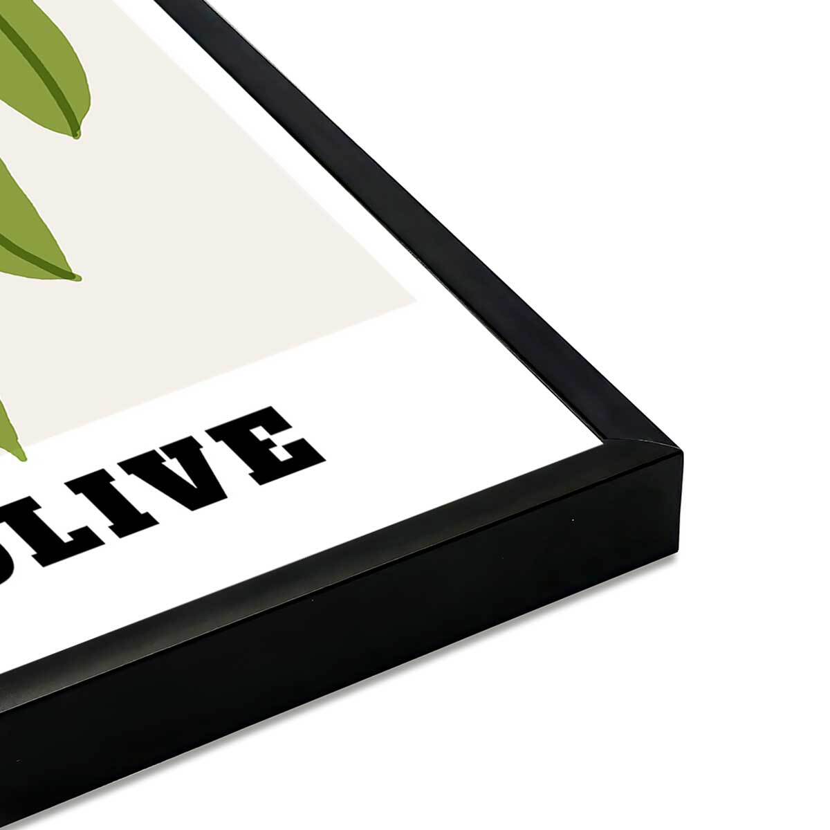 Affiche encadrée olives Italie Affiche + cadre en métal - Noir