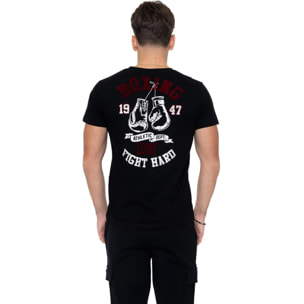 T-shirt uomo a manica corta in cotone, stampa Leone 1947 Graphics