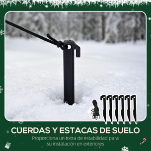 Papá Noel Inflable 150 cm con Reno y Muñeco de Nieve Decoración de Navidad Inflable con Luces LED Inflador Eléctrico para Exterior Jardín Césped